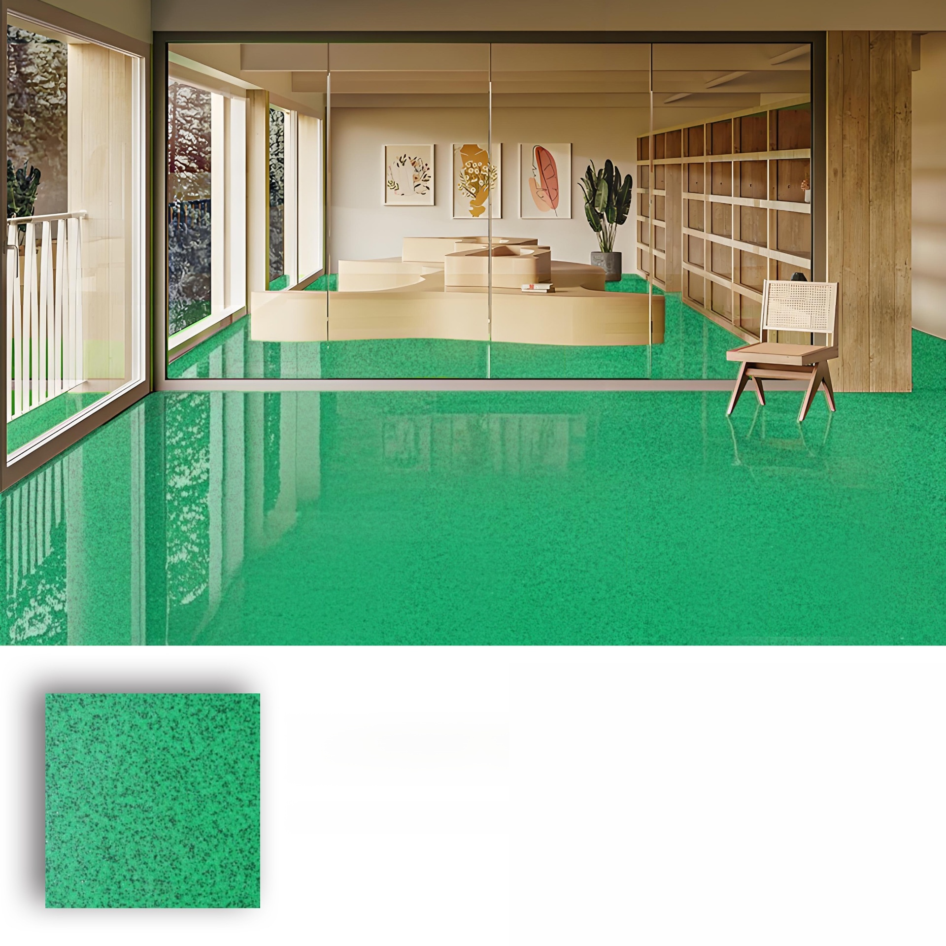 Wear-resistant and anti-slip floor paint