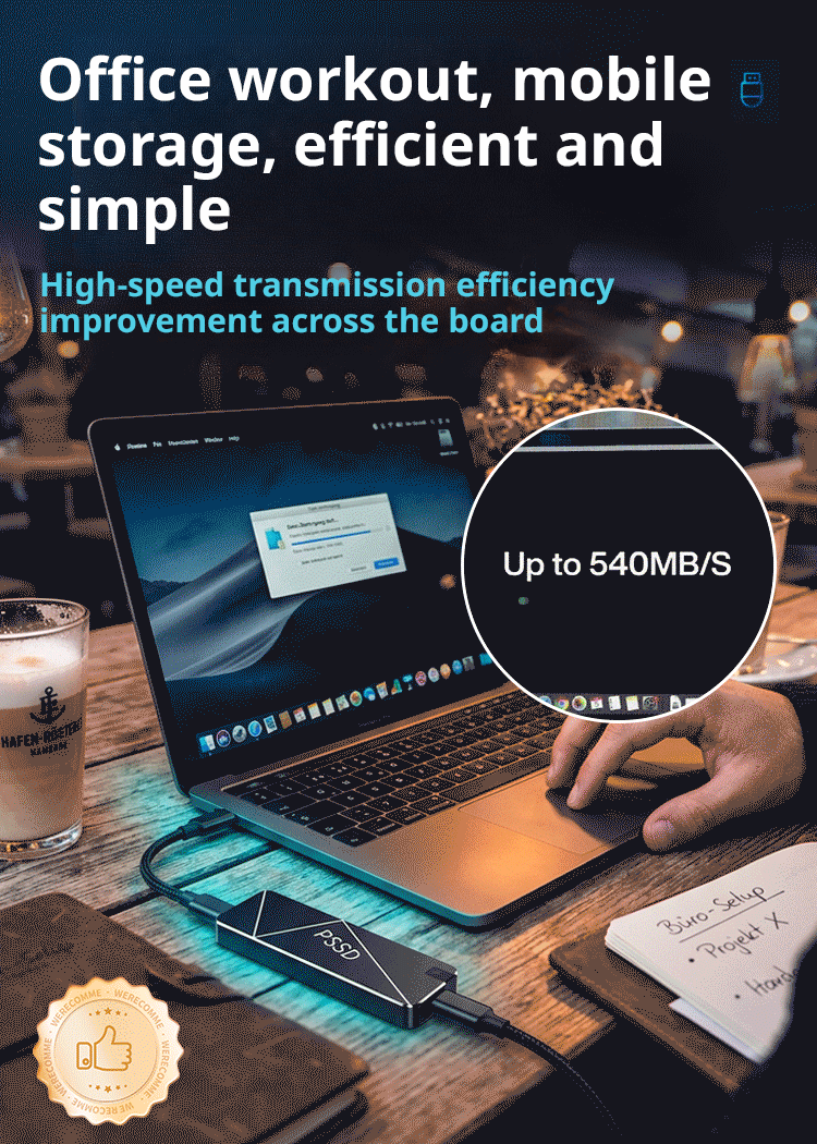 [High speed & stable] large capacity portable mini hard drive