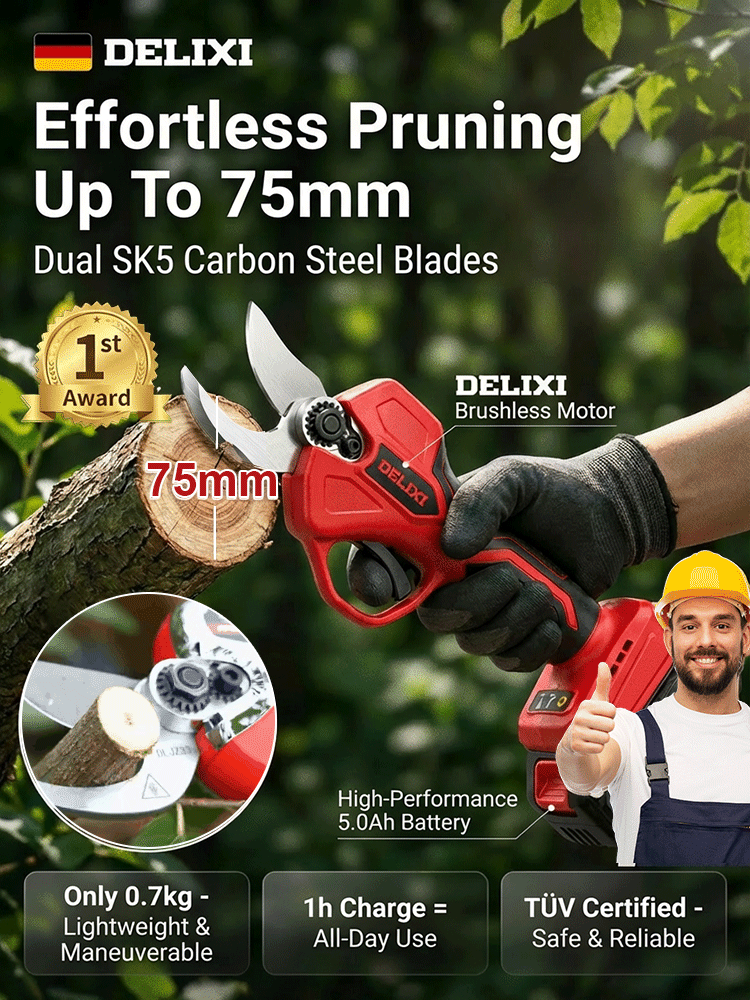 High-Speed Lithium Electric Pruning Shears for Thick Branches