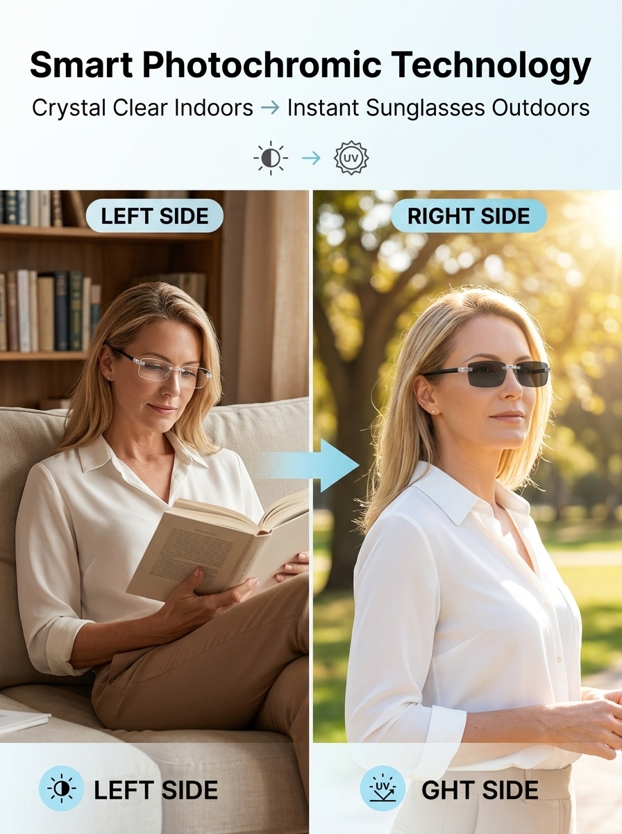 🇩🇪👓🌓The Last Pair of Glasses You’ll Ever Buy: Smart Auto-Focus Meets Instant Photochromic Magic! 