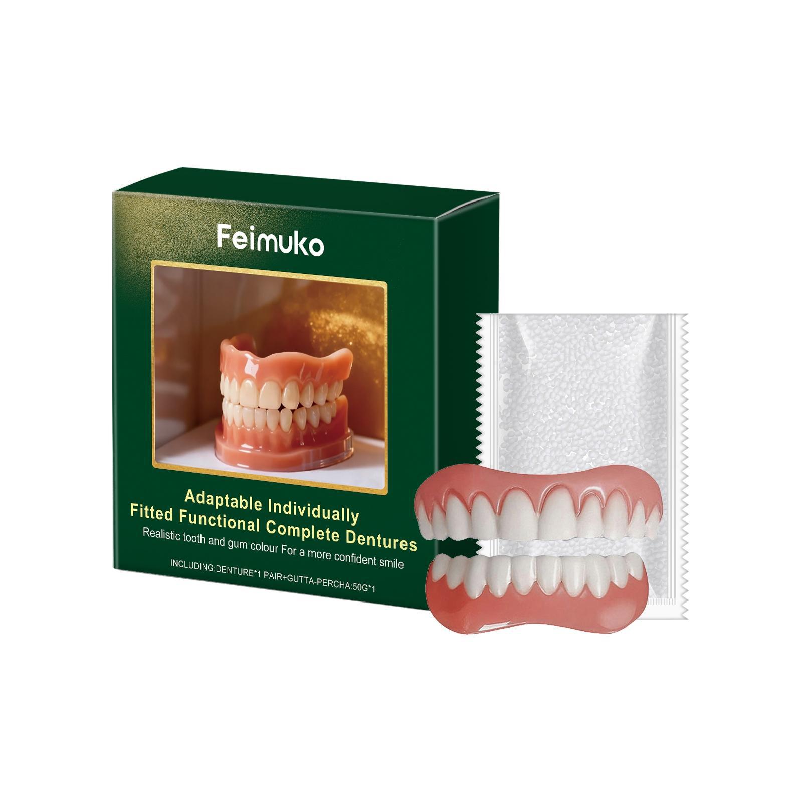 【Nationally Certified Eco-Friendly Antibacterial Material】Full Denture Restoration Kit