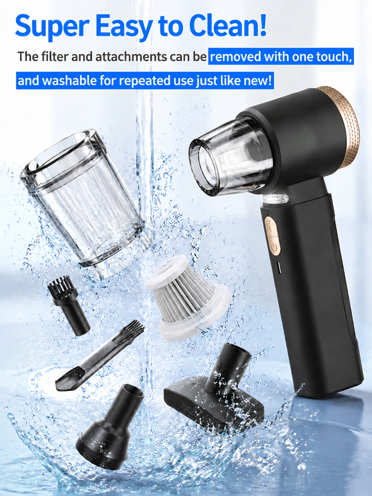 Multifunctional high-power car vacuum cleaner and air inflator