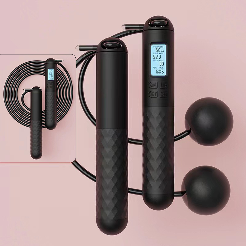 【Fat Burning】Dual-Purpose Magnetic Control Counting Steel Wire Jump Rope