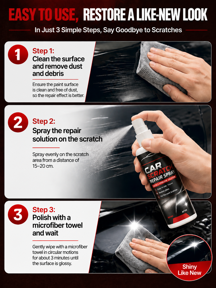 [One Spray to Remove Scratches] Car Paint Scratch Repair Spray