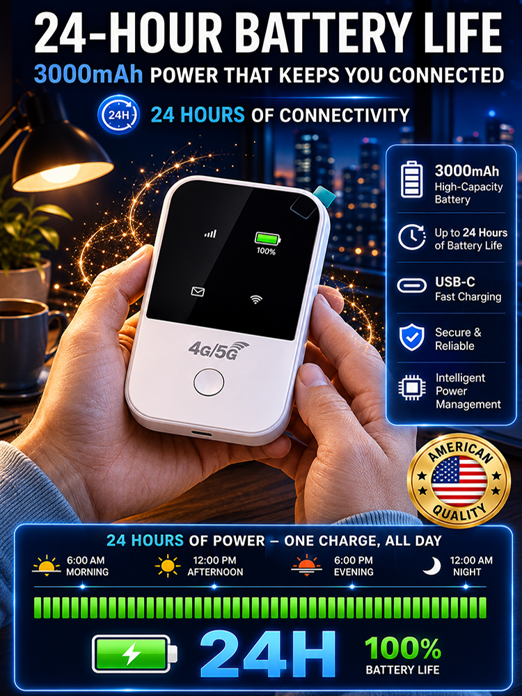 [Unlimited 5G Speed] Mobile Pocket Router