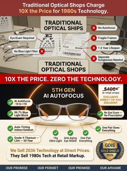 No eye exam needed • Lifetime use • Auto-focus from -10.00D-+10.00D — Multifocal sports glasses