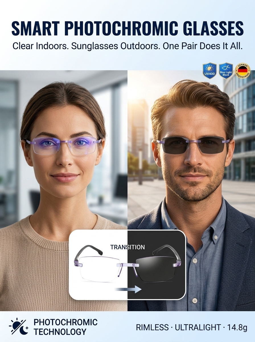 Autozoom reading glasses【+1.0~+7.0 prescription】