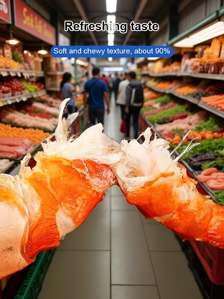 [Low-fat and high-protein] Freshly grilled and ready-to-eat large nine-section dried shrimps