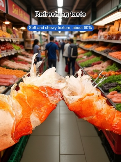 [Low-fat and high-protein] Freshly grilled and ready-to-eat large nine-section dried shrimps