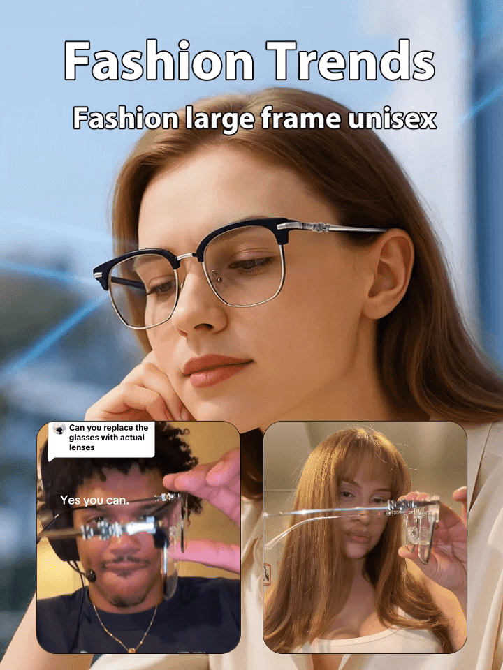 Retro fashion anti-blue light glasses