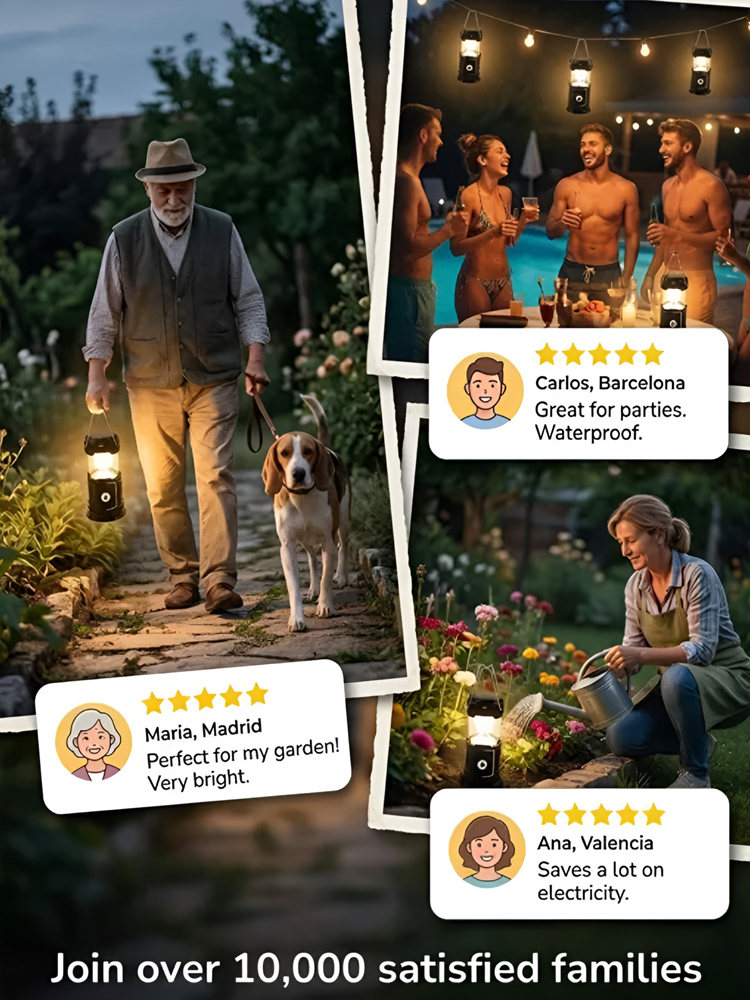 Waterproof multi-functional solar lamp