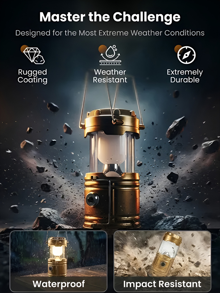 Waterproof multi-functional solar lamp