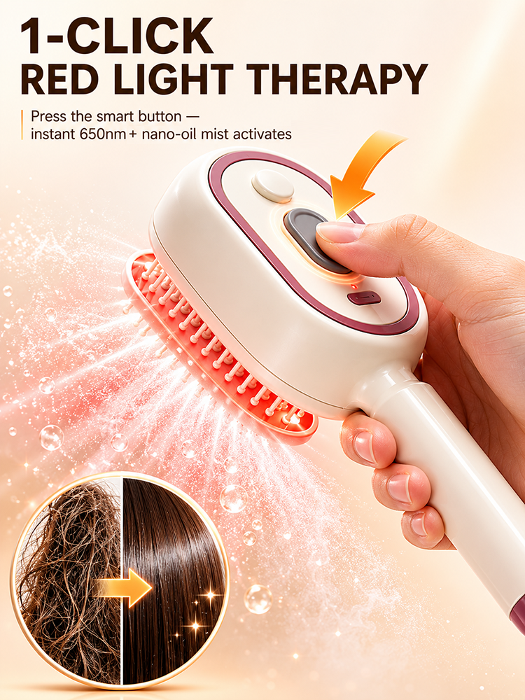No-Rinse Essential Oil Hair Conditioner and Brush