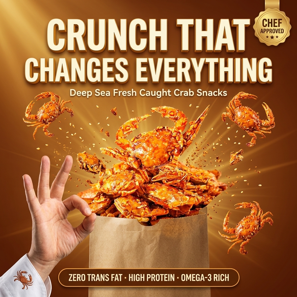 Crispy ready-to-eat small sea crab