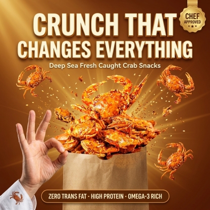 Crispy ready-to-eat small sea crab