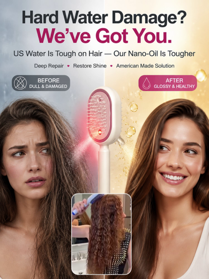 No-Rinse Essential Oil Hair Conditioner and Brush