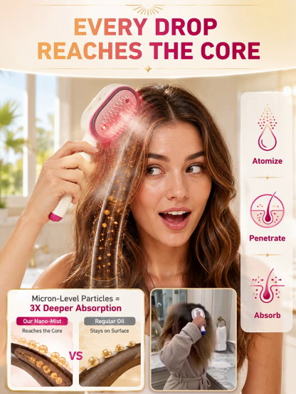 No-Rinse Essential Oil Hair Conditioner and Brush