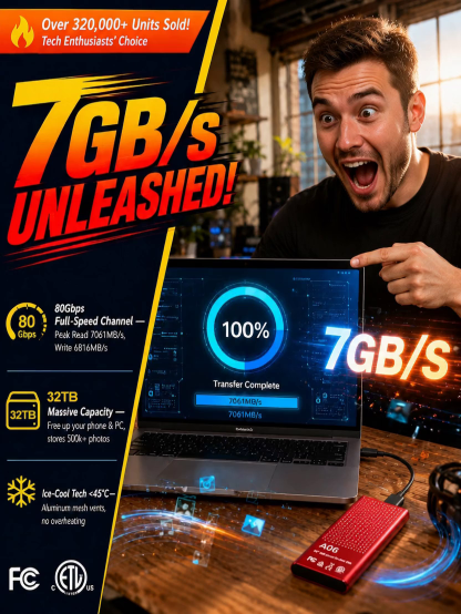 Portable high-speed and large-capacity solid-state drive