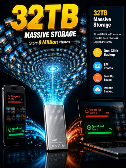Portable high-speed and large-capacity solid-state drive