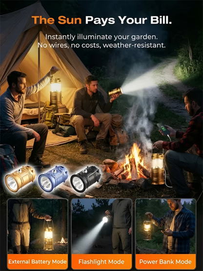 Waterproof multi-functional solar lamp