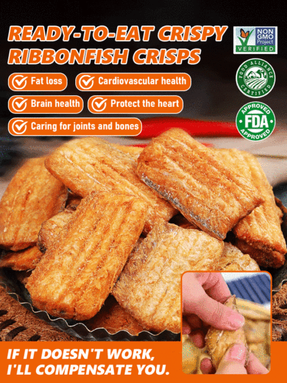 Ready-to-eat crispy ribbonfish crisps