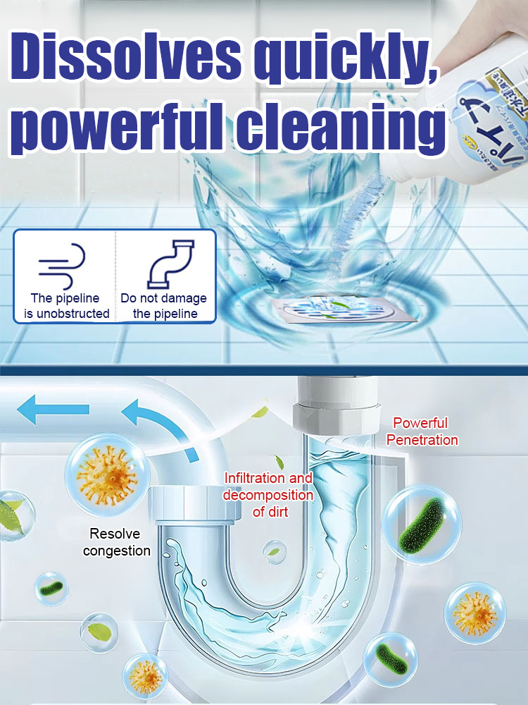 【Unclog in 3 Seconds】Powerful Pipe Dissolving and Clearing Agent