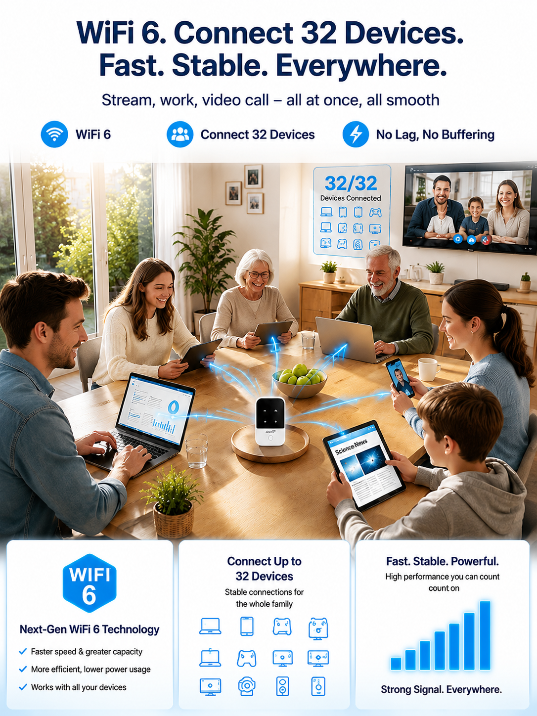 [Unlimited 5G Speed] Mobile Pocket Router