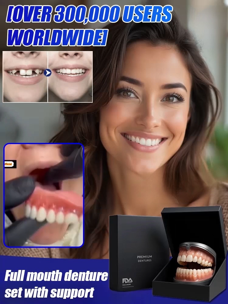 [Over 300,000 users worldwide] Full-mouth bone-supported denture set