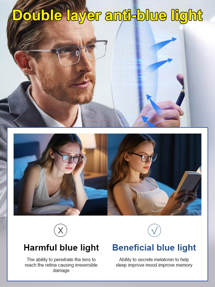 Retro fashion anti-blue light glasses