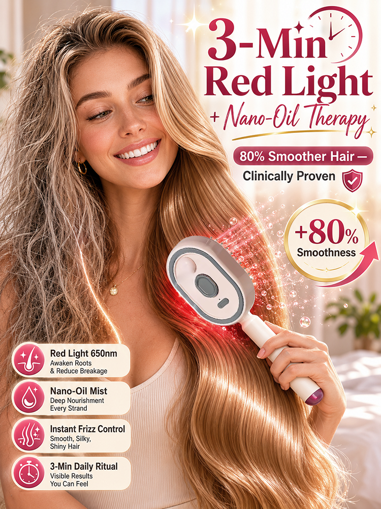 No-Rinse Essential Oil Hair Conditioner and Brush