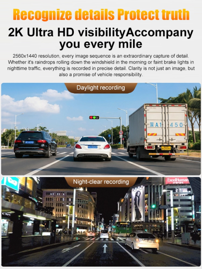 【4-Lens All-Angle Coverage】360-Degree Wide-Angle HD Dashcam