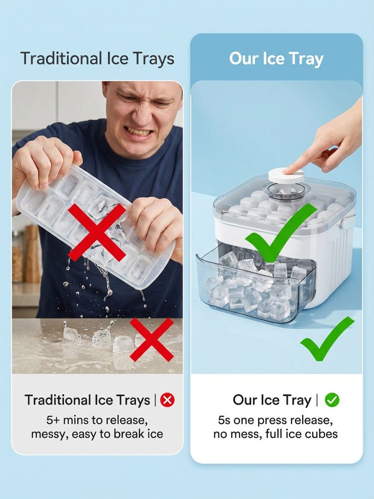 [Lazy Man's Artifact] Large Capacity Ice Maker That Doesn't Dirt Your Hands