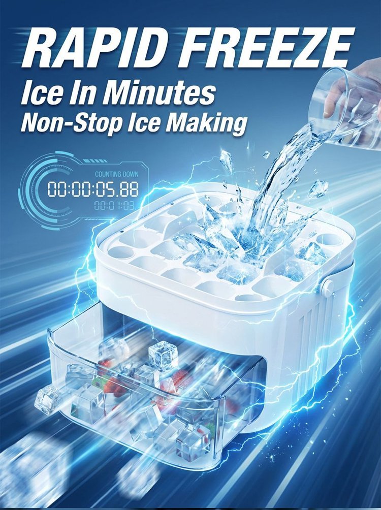 [Lazy Man's Artifact] Large Capacity Ice Maker That Doesn't Dirt Your Hands