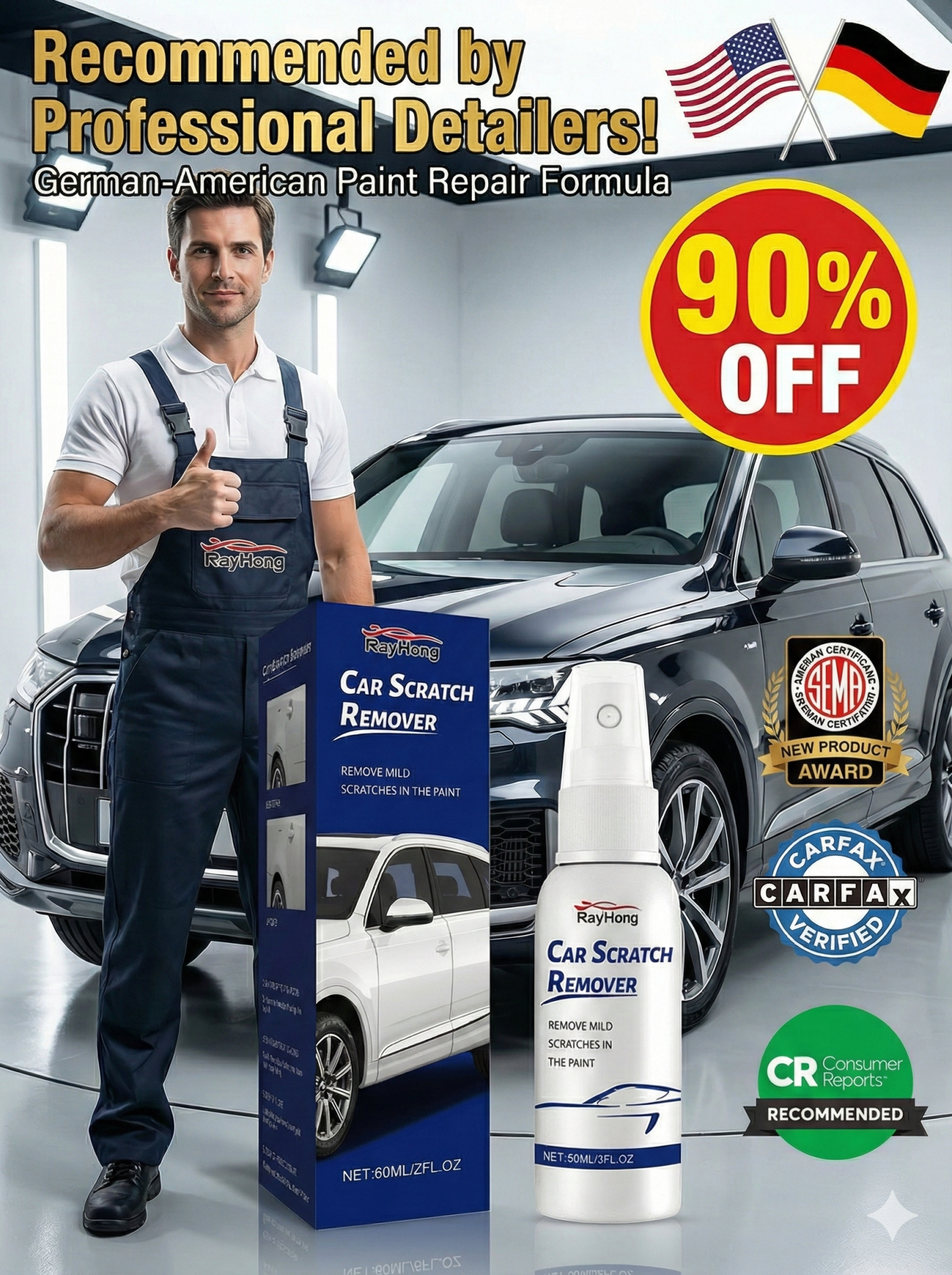 🚗Instantly erases scratches in 3 seconds and restores your car's showroom shine for 10 years! ⭐⭐⭐⭐⭐ 4.9/5 Average Rating (Based on 12,500+ Verified Reviews)