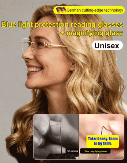 Automatic Zoom Natural Crystal Reading Glasses for Eye Protection