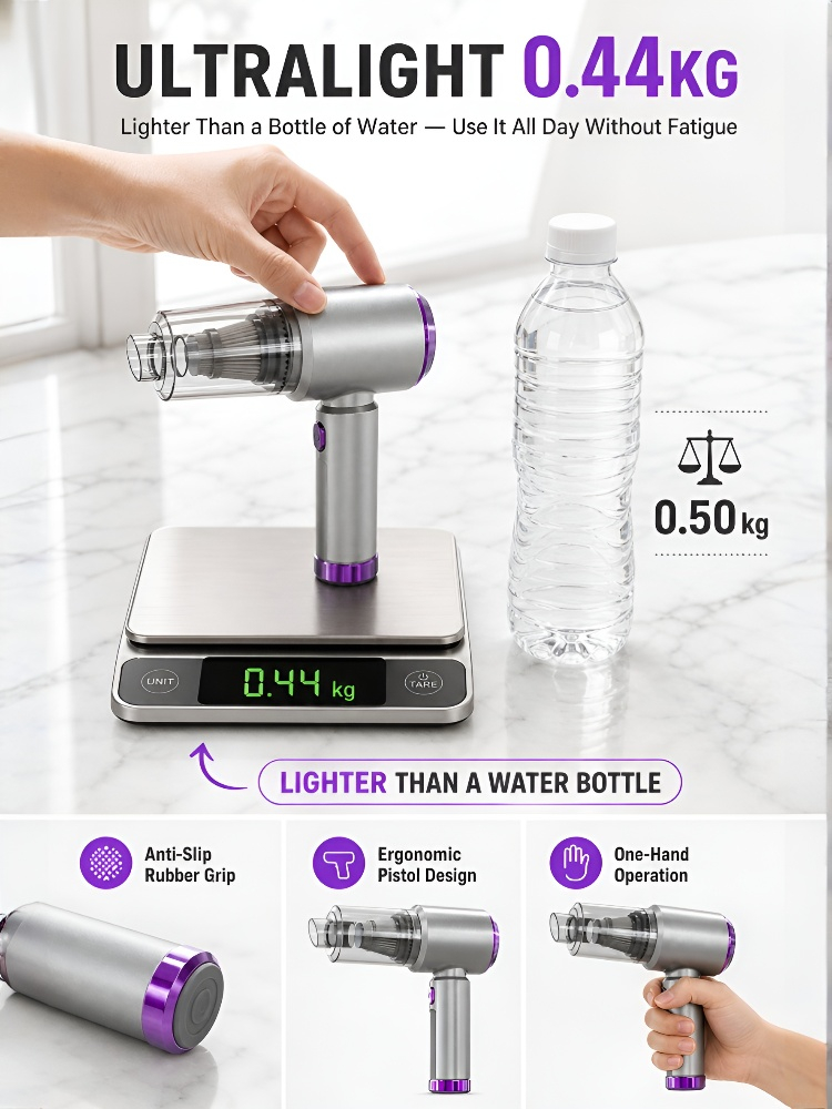 Multifunctional high-power car vacuum cleaner and air inflator