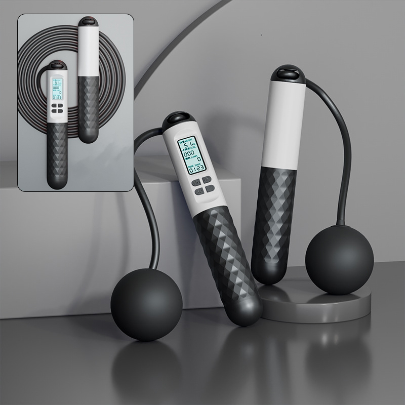 【Fat Burning】Dual-Purpose Magnetic Control Counting Steel Wire Jump Rope