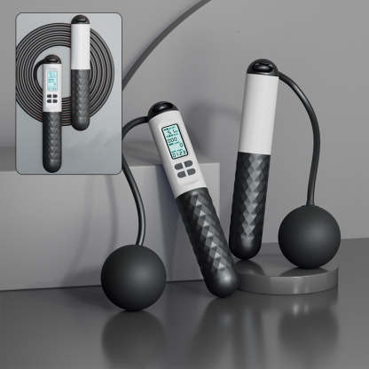 【Fat Burning】Dual-Purpose Magnetic Control Counting Steel Wire Jump Rope