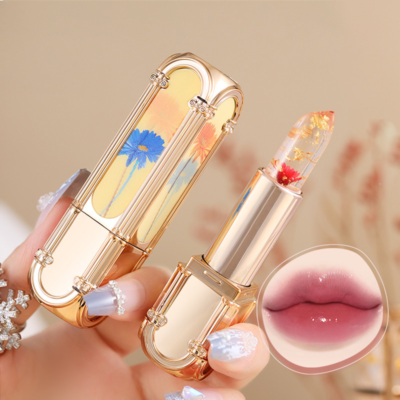 Flower color changing lipstick