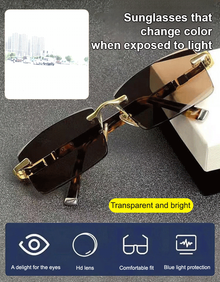 Automatic Zoom Natural Crystal Reading Glasses for Eye Protection