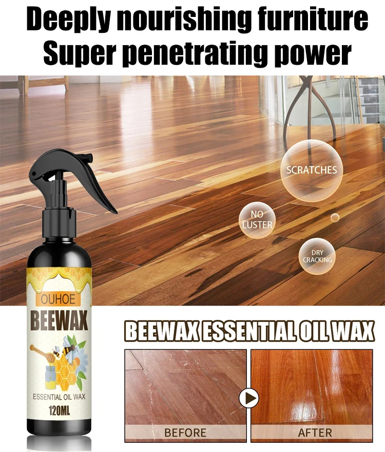 Furniture refurbish beeswax spray