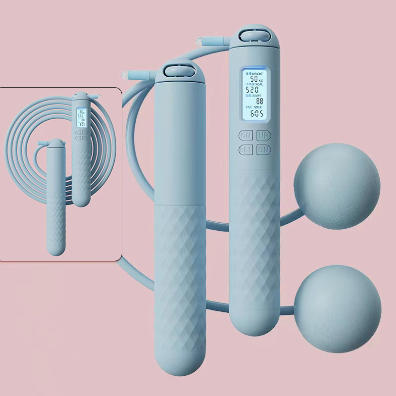 【Fat Burning】Dual-Purpose Magnetic Control Counting Steel Wire Jump Rope