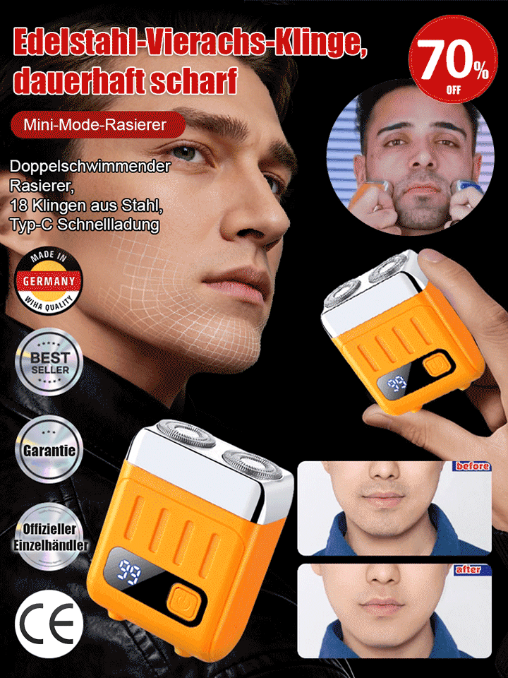 Intelligent digital display double-ring electric shaver