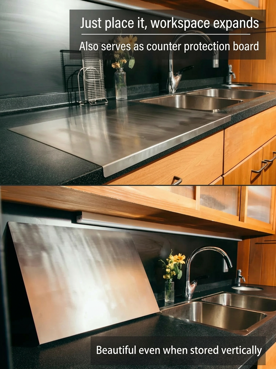 [Boost Efficiency] 4-in-1 Pure Titanium Cutting Board