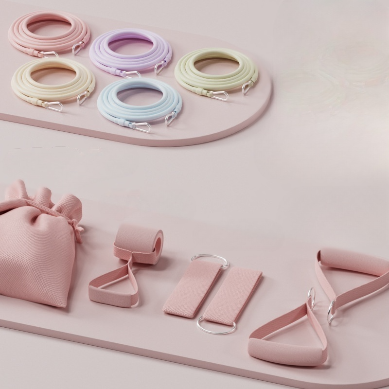 Set de tubos elásticos multifuncionales para fitness