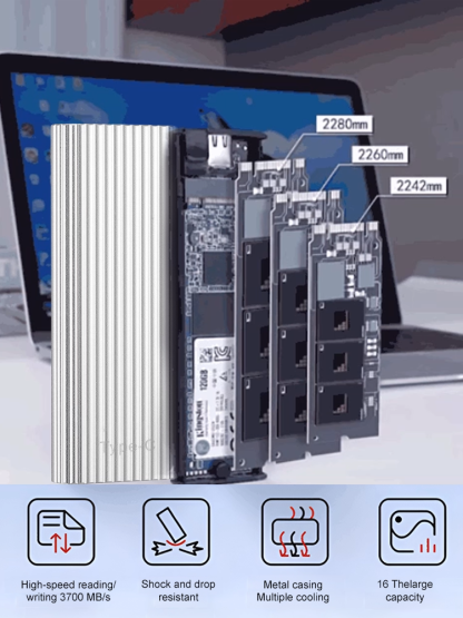 16TB Large Capacity Type-C Portable Mini SSD