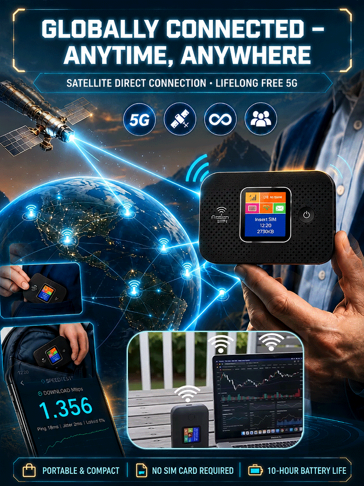 🌐Space-Link AI Satellite Terminal: Lifetime Free Unlimited High-Speed Wi-Fi