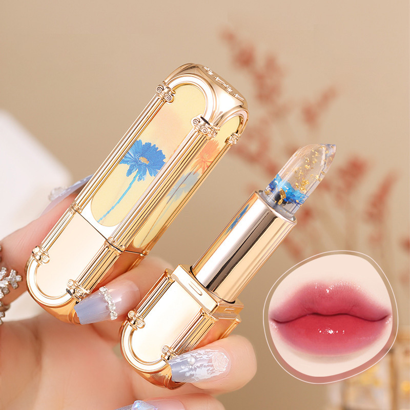 Flower color changing lipstick