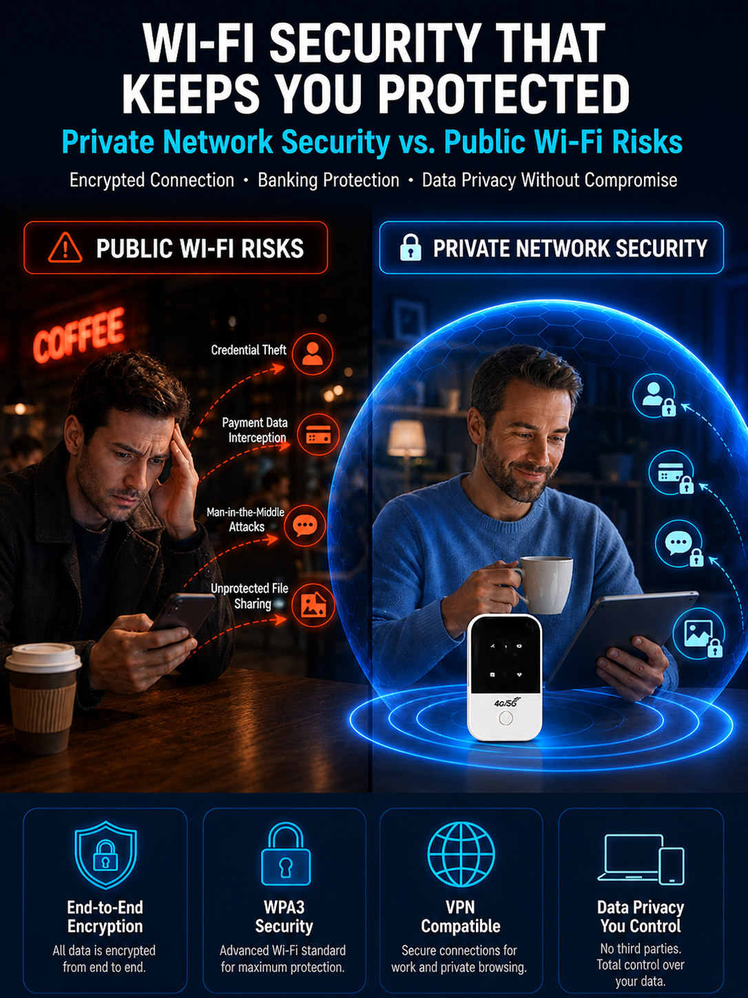 [Unlimited 5G Speed] Mobile Pocket Router