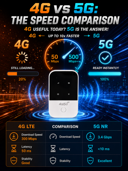 [Unlimited 5G Speed] Mobile Pocket Router